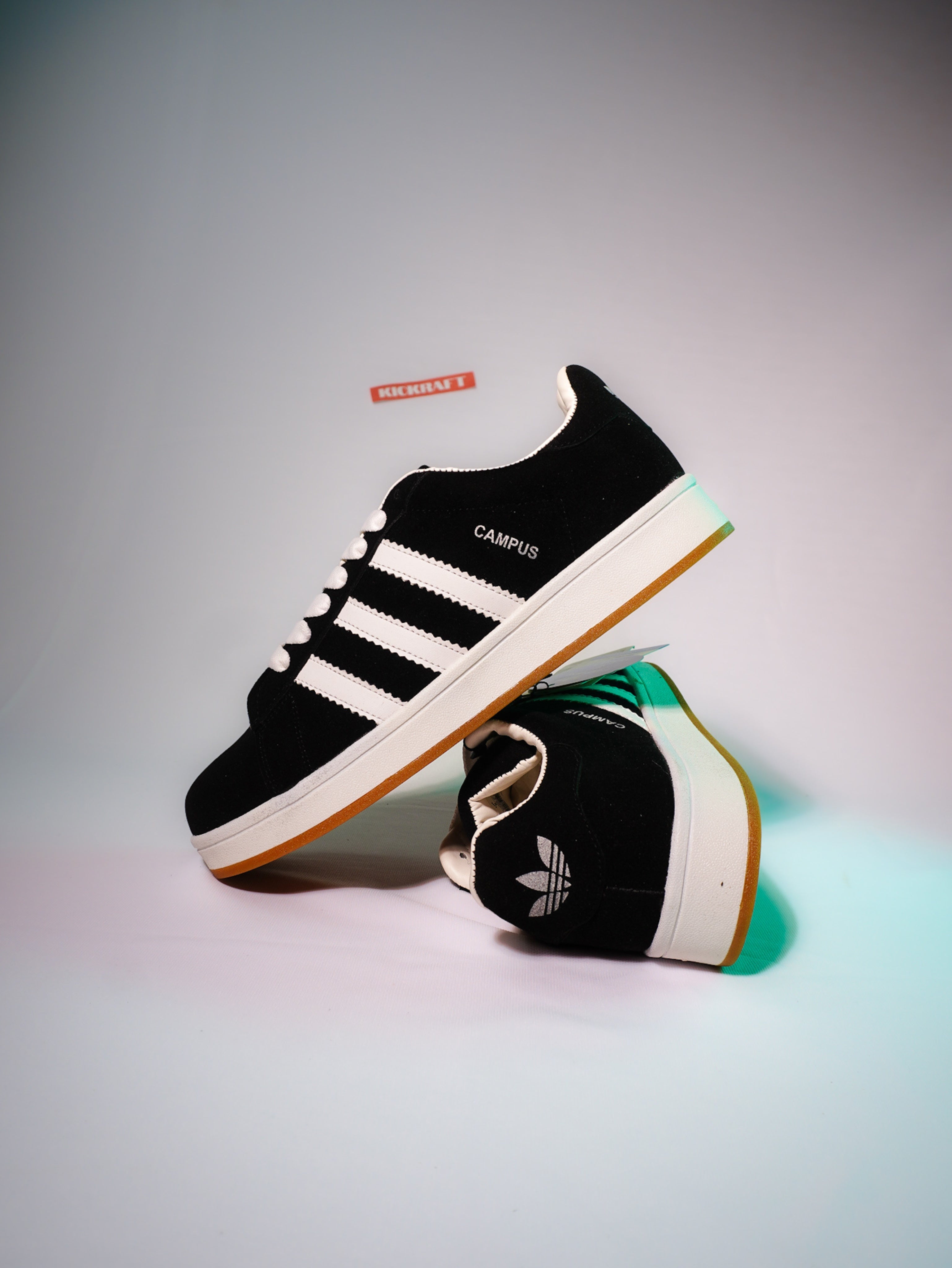 Campus Black White Gum Suede Edition