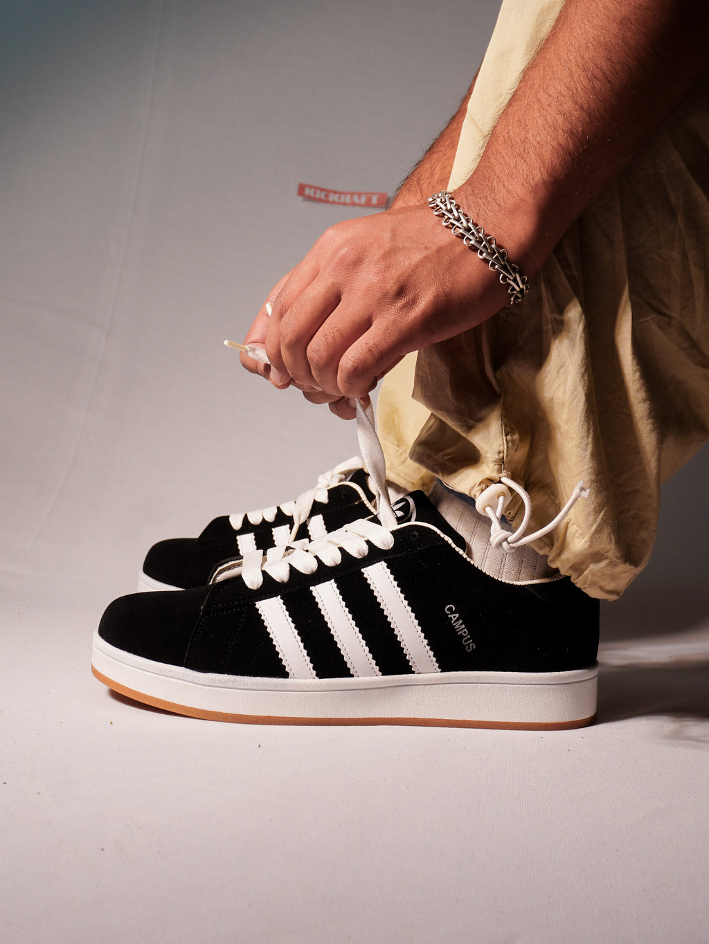 Campus Black White Gum Suede Edition