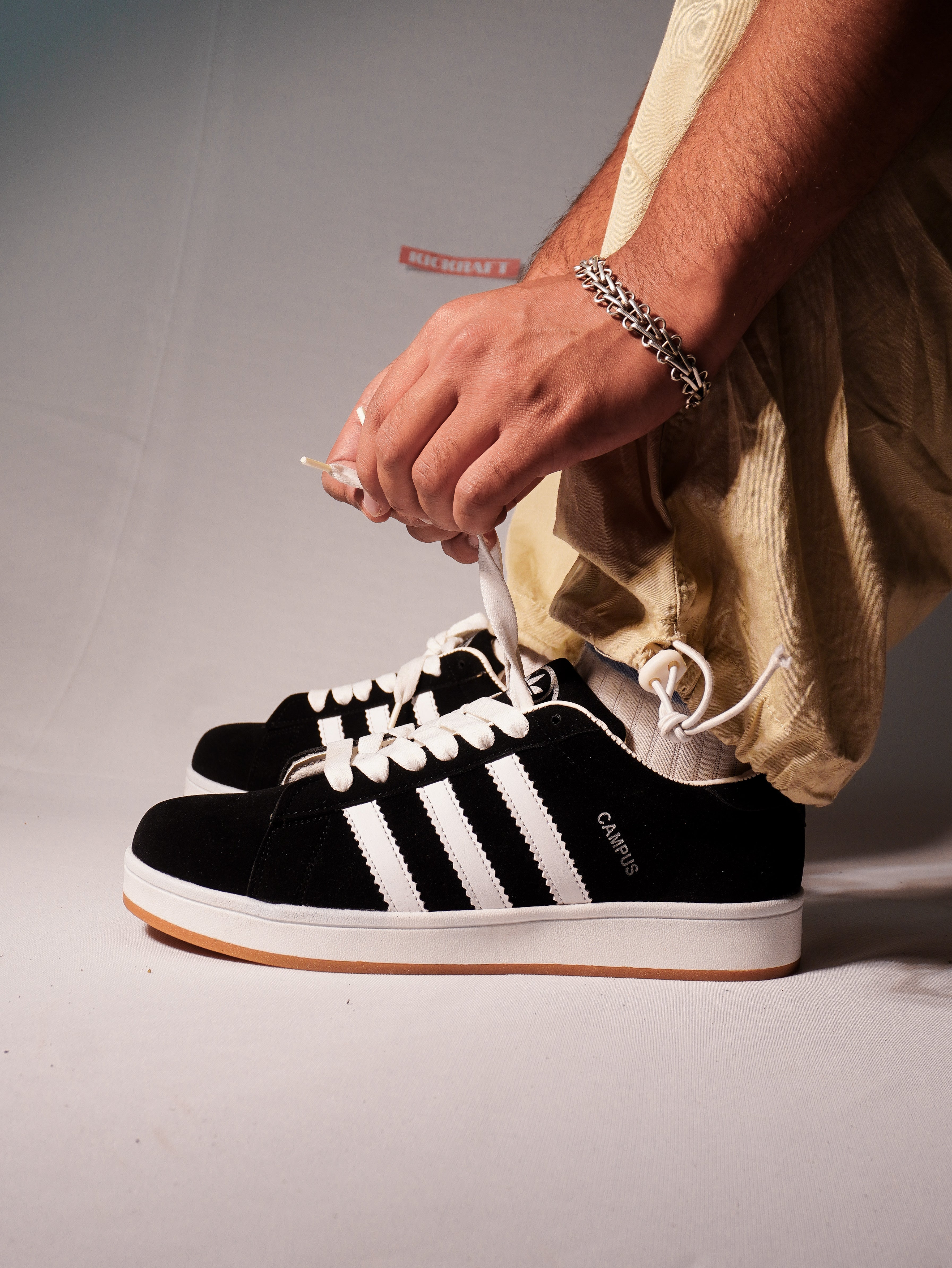 Campus Black White Gum Suede Edition