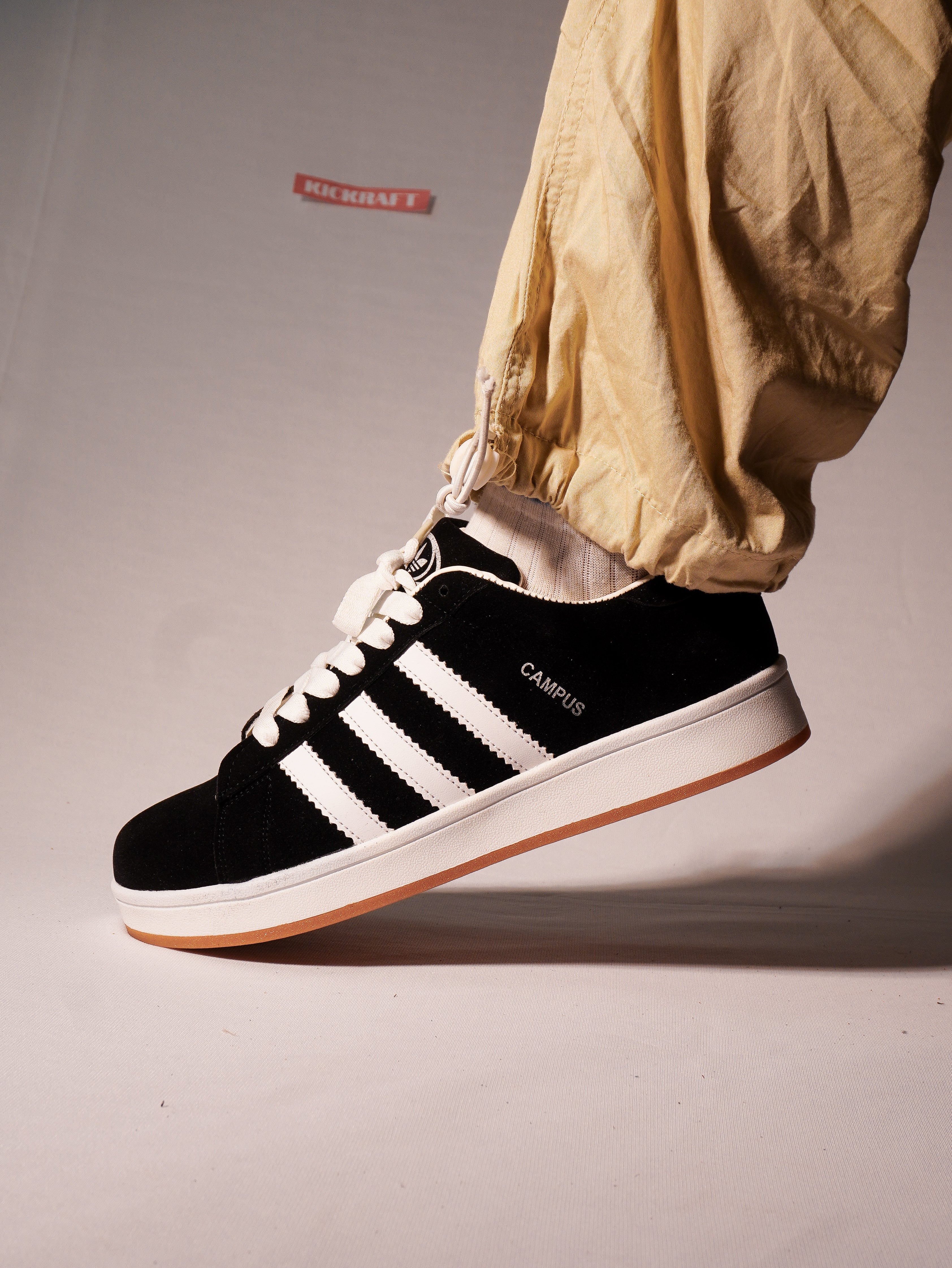 Campus Black White Gum Suede Edition